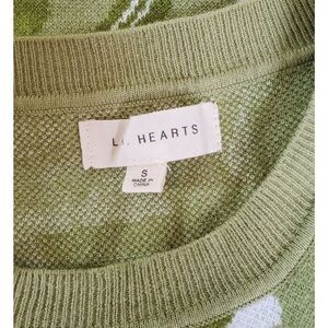 La Hearts Green Long Sleeve Dress